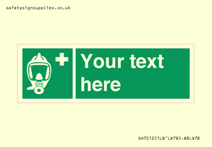 Custom sign safe condition Emergency escape breathing device